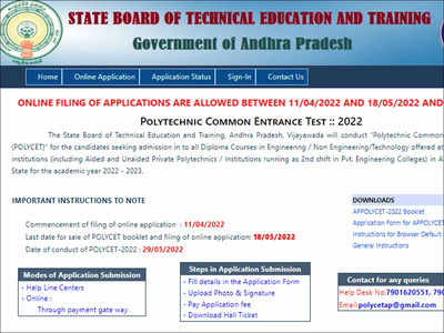 AP POLYCET Notification 2022 Released At polycetap.nic.in; Exam on 29 May